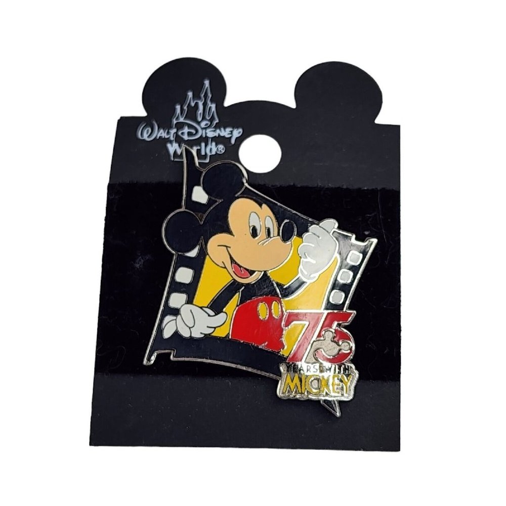 Disney Pin Mickey Mouse Trading Pin 75 Years Film Strip Lapel Pin Badge